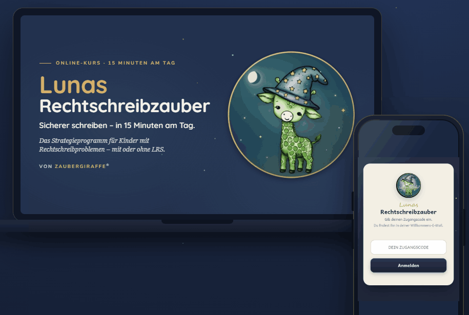 Lunas Rechtschreibzauber – Online-Kurs & App